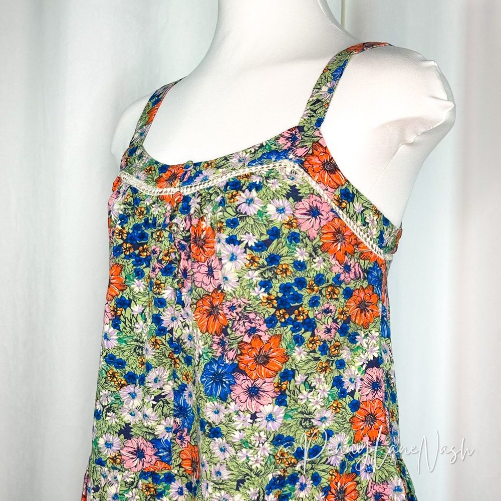 Anthropologie Abel The Label Floral Tiered Trapeze Dress - Picture 7 of 10